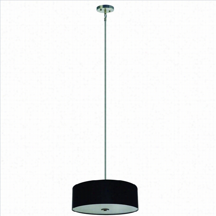 Yosemite Home D Ecor Lyell Forks 4 Lig Ht Pendant In Satin Steel With Black Stealth Shade