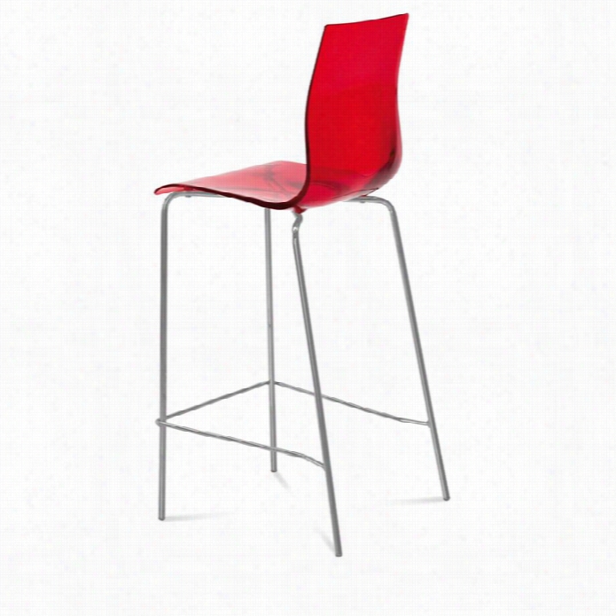 30 Stool In Transparent Red