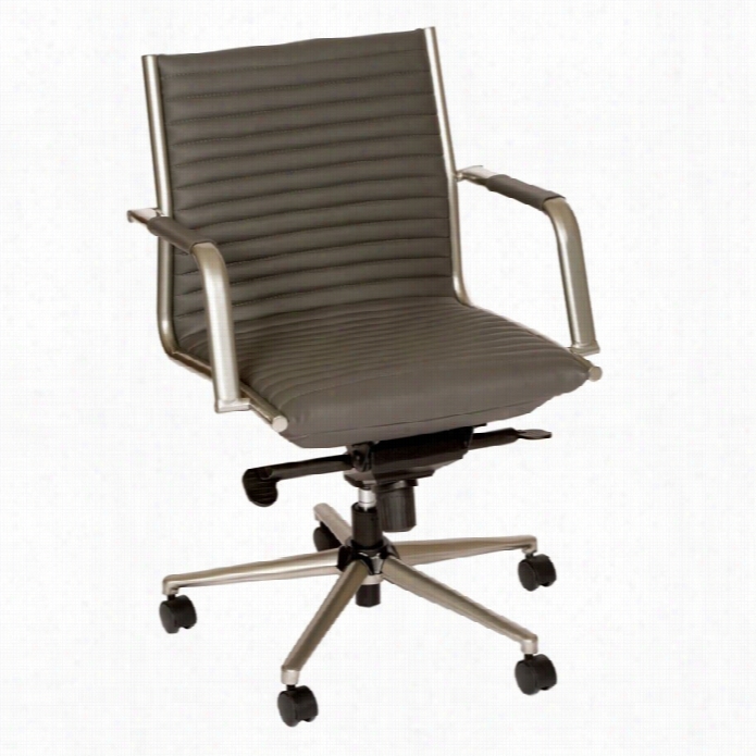 Armen Living Leo Modern Office Chair In Gray