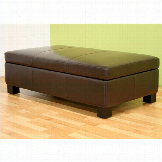 Baxton Studio Gallo Storsge Ottoman In Brown