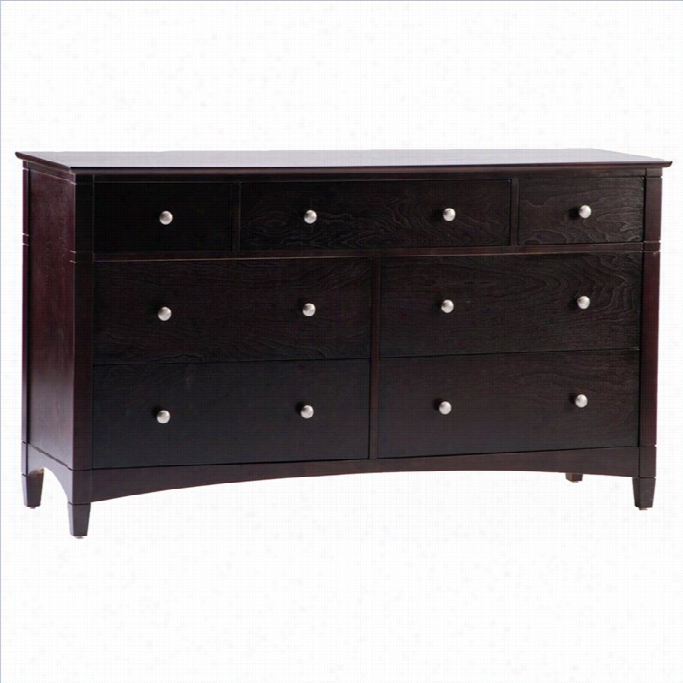 Bolton Furniture Sse X7 Drawer Double Dresser In Espresso