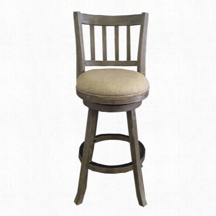 Boraam  Sheldon 29 Bar Stool In Driftwood Gray Wire-brush And Oatmeal