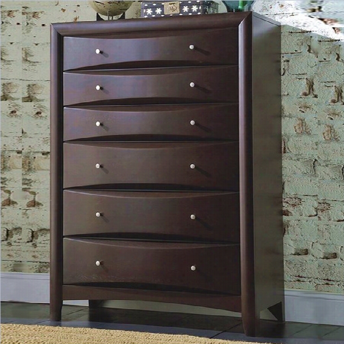 Coaster Six Drawer Chest In Rich C Appuccino  Finish