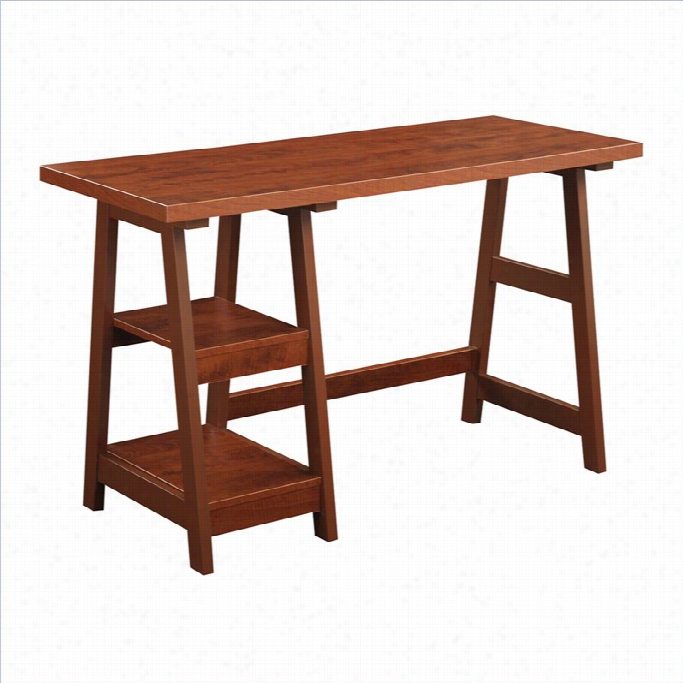 Convenience Cocepts Designs2go Trstle Desk - Cherry