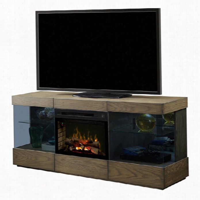 Dimplex Axel Electric Fierplace Tv Stnad With Logset  In Raked Sand