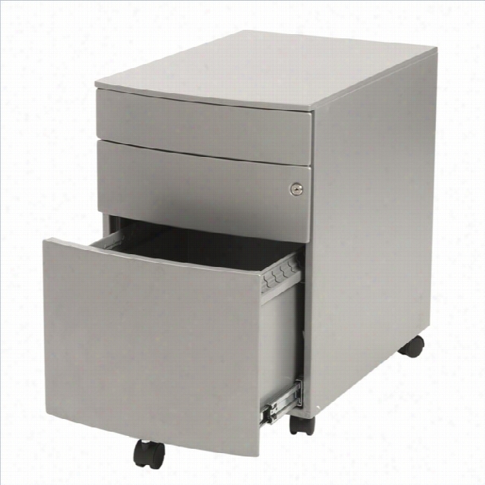 Eurostyle Floyd Ppf Filing Cabinet In Silver