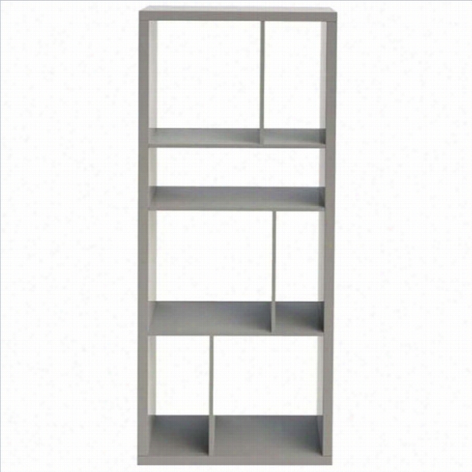 Eurostyle Reid Shelving Unit In Gray Varnish 