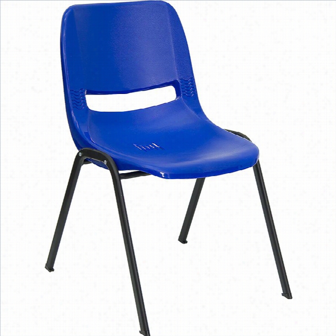 Flash Furniture Hercules Ergonomic Shell Stacking Chair In Bllue