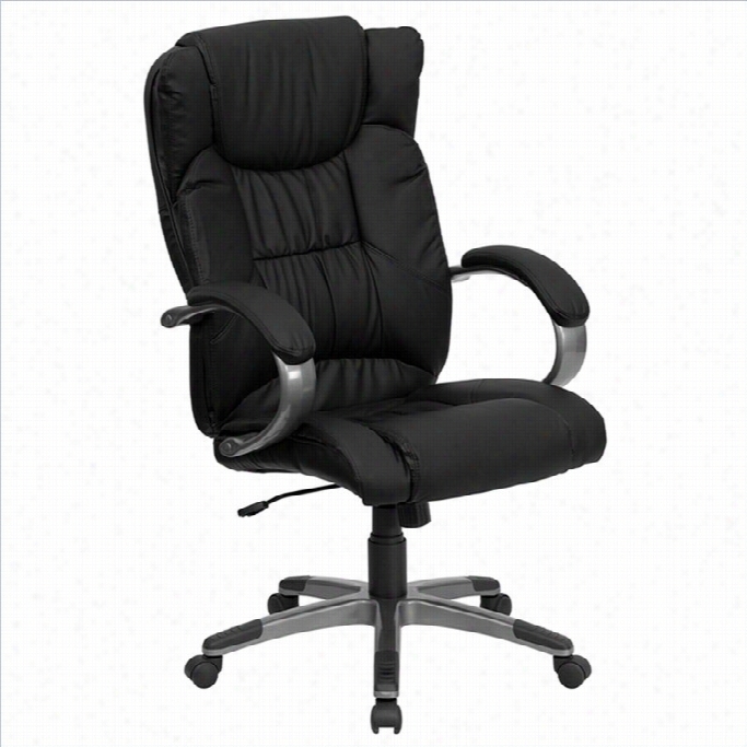 Flash Furniture High Back Executive Office Chair In Black With Arms