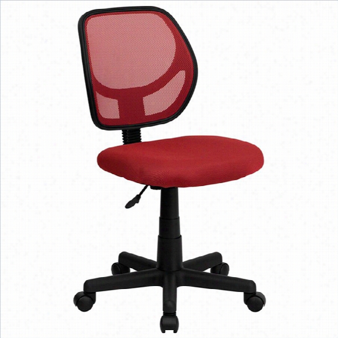 Flash Movables Mid-back Red Mesh Task And Computer Office Chair