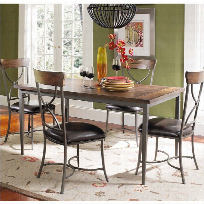 Hi Llsdale Camdron 5 Piece Rectangle Dining Set With X Back Chairs