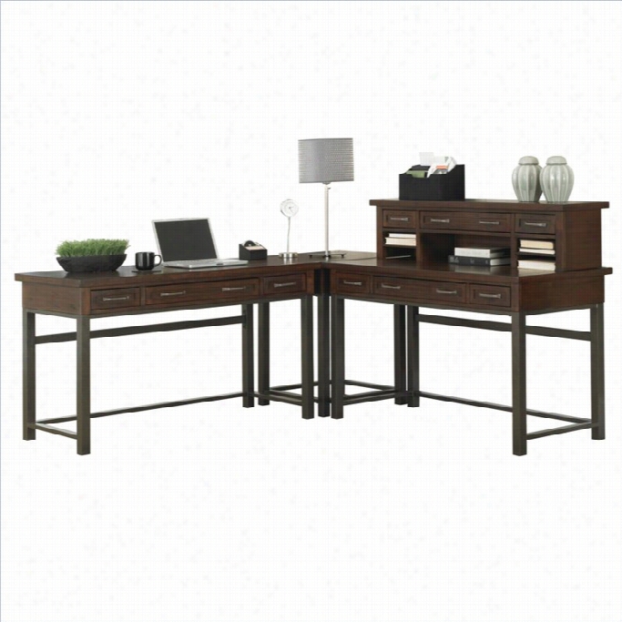 Home Styles Cabin Ccreek Corner L-shaped Desk In Chestnut Finish