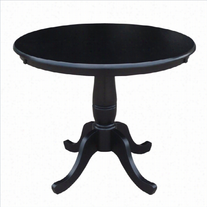 International Concepts 36 Round Dining Table In Black