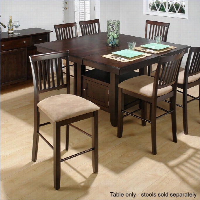 Jofran Countre Height Dining Table With Butterfly Lea F In  Cherry