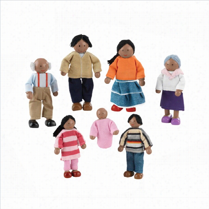 Kidkraft Doll Hous E Doll Family Of 7 - African Am Erican