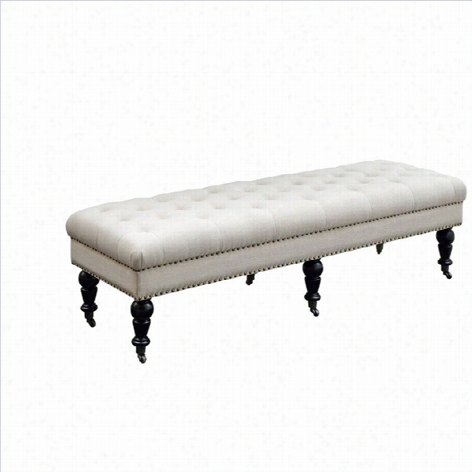 Linon Isabelle 62inch Bed Bench  In Dark Espresso