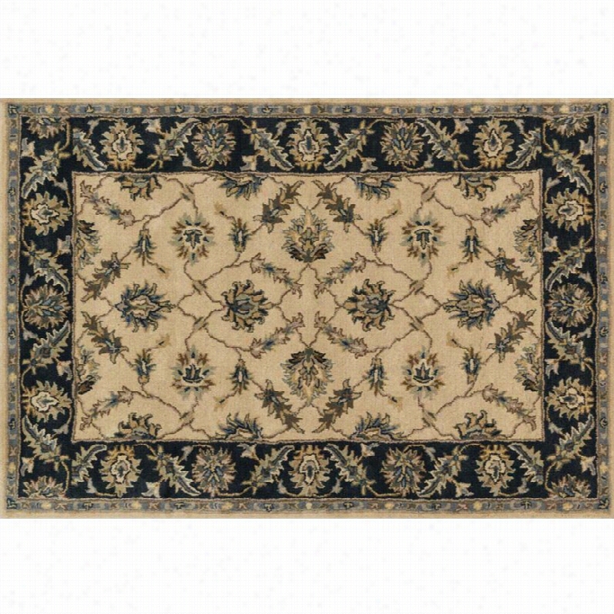 Loloi Fairfield 9' X 12' Wool Rug In Ivory And Nav Y