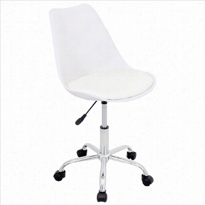 Lumisource Petal Office Chair In Whie