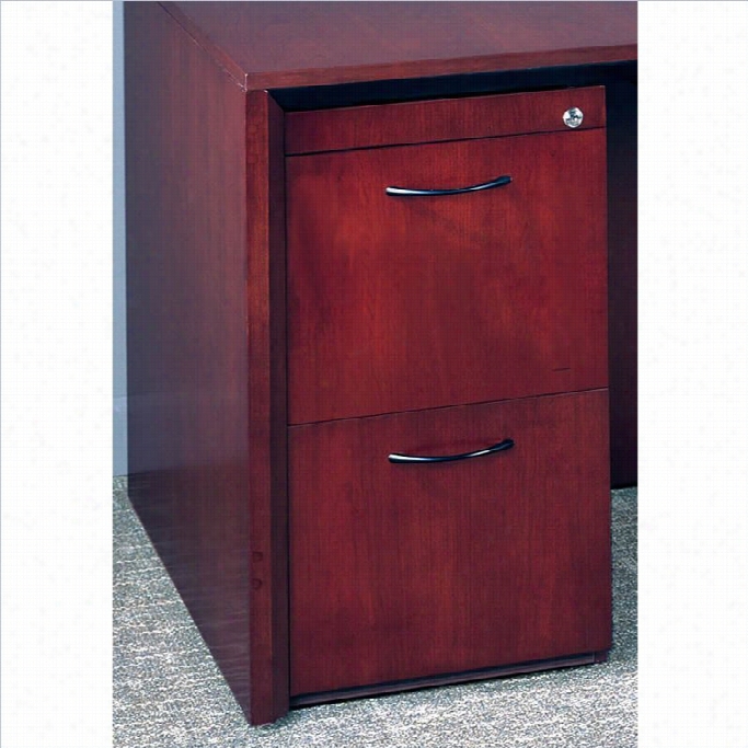 Mayline Corsica 2 Drawer Vertical Wood Filing Pedestal-sierra Cherry