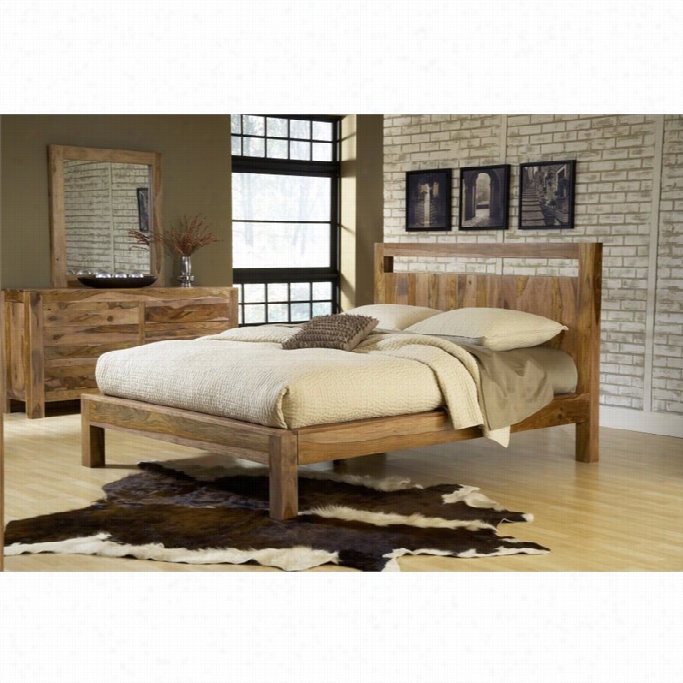 Modus Atria Platform Bed In Natural Sheesham-full