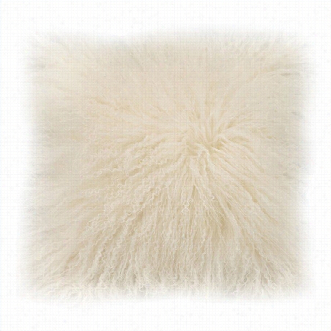 Moe's Lamb Fur Pillov In Crem