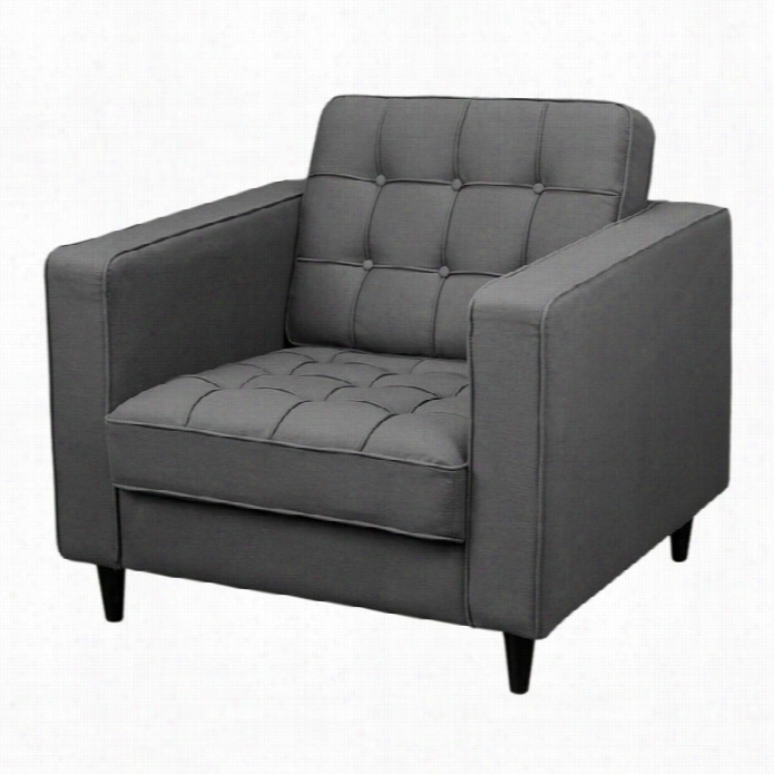 Moe's Romano Upholstered Combine Chair In Gra