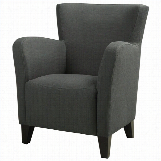 Monarch Fabric Club Chair In Gray