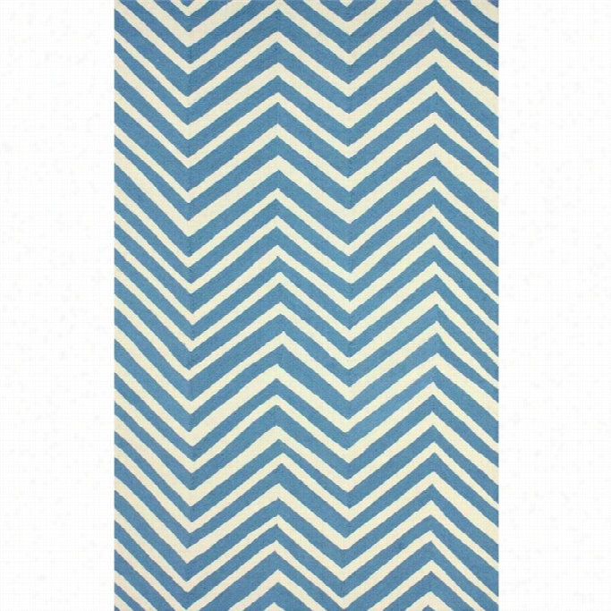 Nuloom 3' 6 X 5' 6 Mode Of Procedure Hooked Chevron Area Rug In Sky