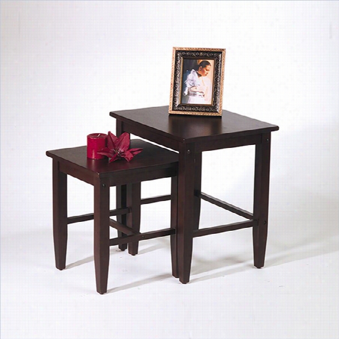 Office Star 2 Piece Nesting Tables In Espresso