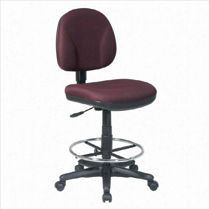 Office Fate Dc Drafting Chair With Stol Kit In Burgundy