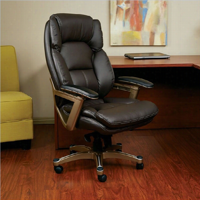 Office Stra Oph Series Eco Leather Office Chair In Cocoa And Espresso