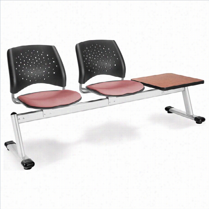 Ofm Star Beam Seatingw Ith 2 Seqts And Table In Coral Pink And Cherry