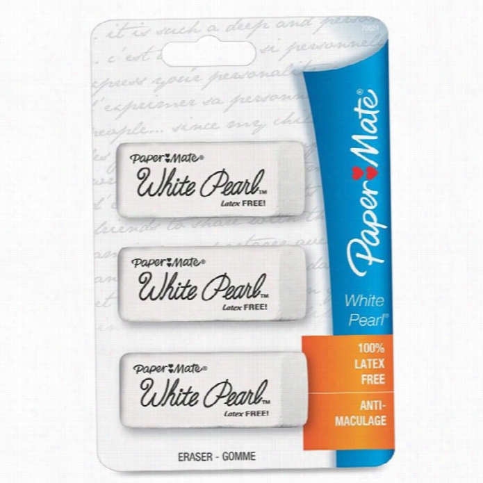 Paper Mate White Pearl Latex  Free Eraser