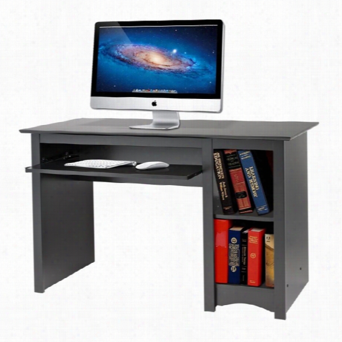 Prepac Sonoma Small Wood Laminate Computer Desk In Black