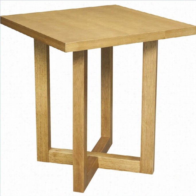 Regency Chloe Square Veneer End Table In Medium Oak