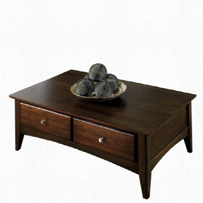 Riverside Furniture Metro Ii Storage Cocktail Table Iin Ebony Brown