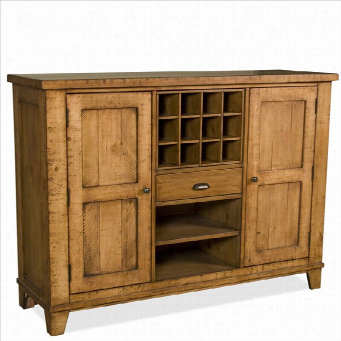 Riverside Furniture  Summerhill Server In Canby Rustic Pine