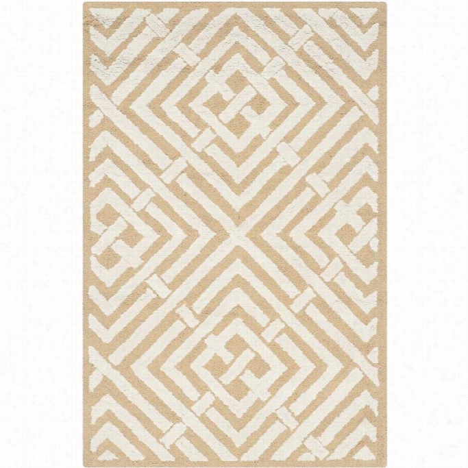 Safavi Eh Newport Beige Contemporary Rug - 2' X 3'