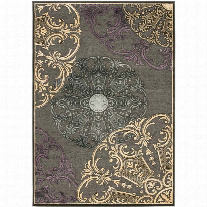 Saafavieh Paradise Charcoal Traditional Rug - 4' X 5'7