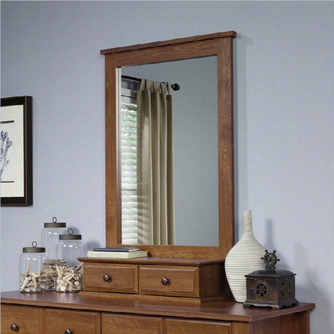 Sauder Shoal Creek Mirror In Oiled Oak