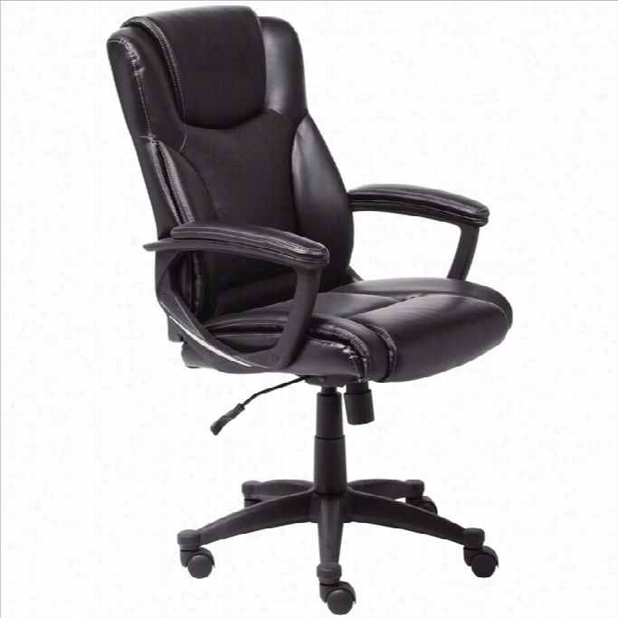 Serta Exectuive Office Chair In Blaack Bonded Leather
