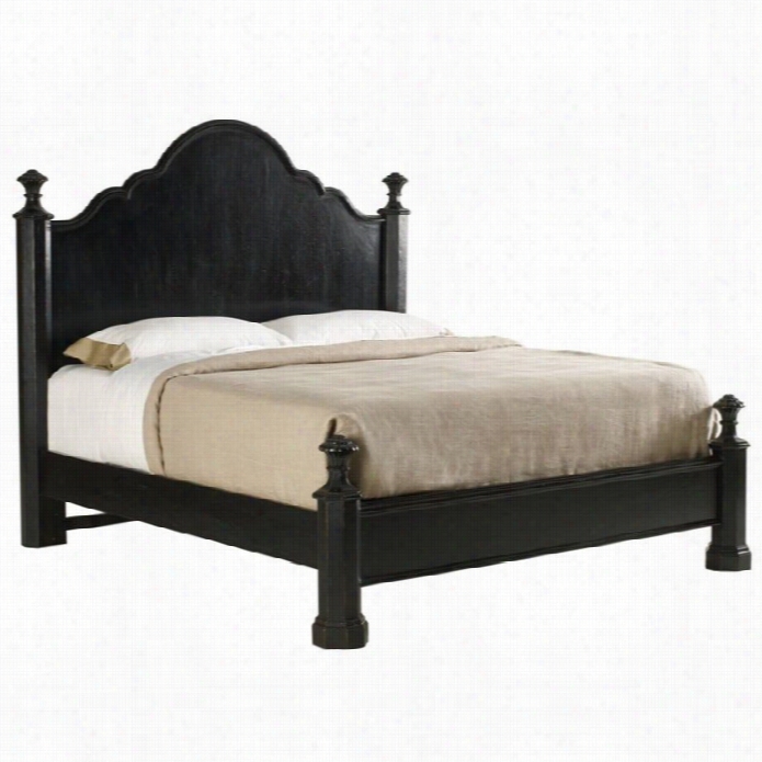 Stanley Furniture Contienntal King Mansion Bed In Ebony