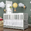 Dream On Me Milano 5-in-1 Convertible Crib in Grey and White