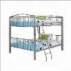 Powell Heavy Metal Full Over Full Bunk Bed in Pewter