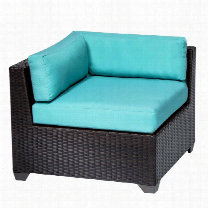 Tkc Bellee Ouydoor Wicker Corner Chair  In Aaruba