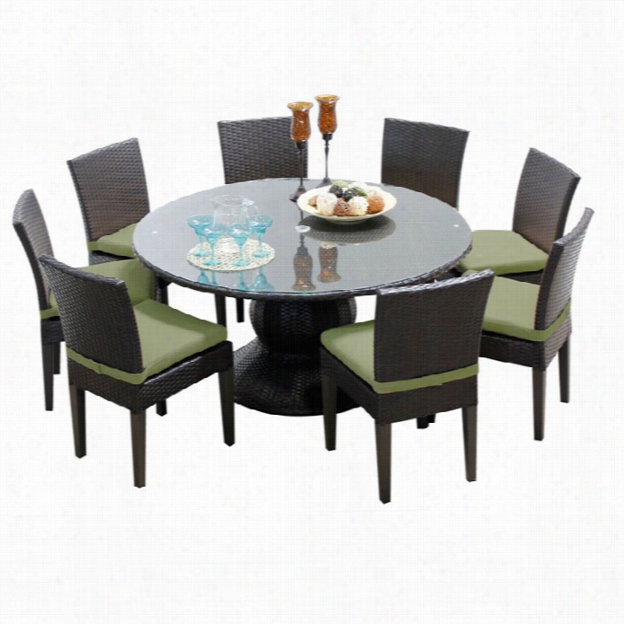 Tkc Napa 60 9 Piece Twig Patio Dining Set In Cilantro