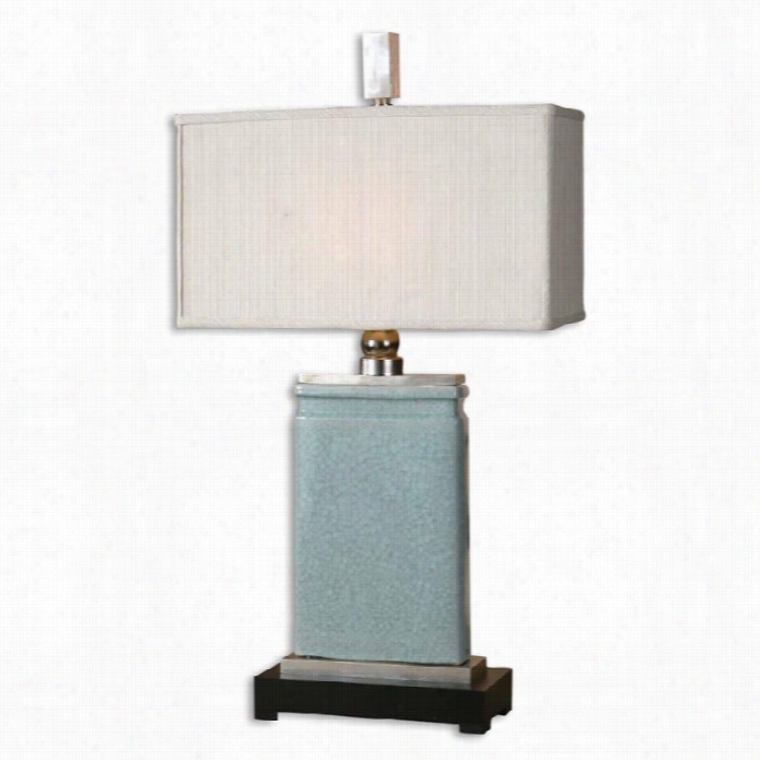 Uttermost Azure Crackled Porcelain Table Lamp In Light Blue