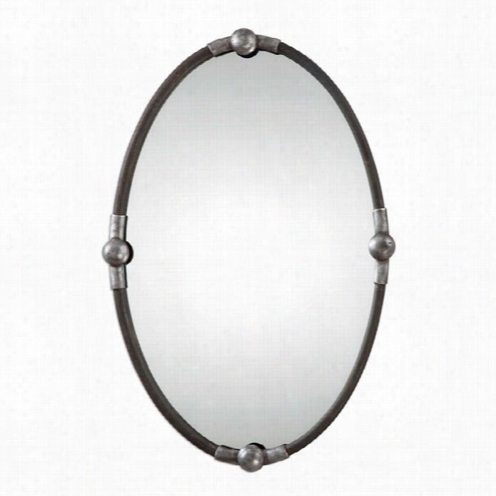 Uttermost Carrick Black Oval Mirror