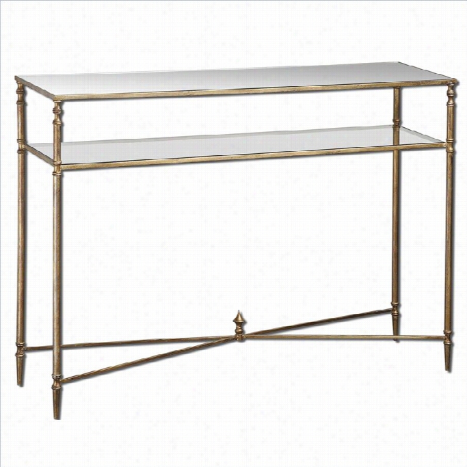 Uttermost H Enzler M Iirrored Gglaass Console Table In Antiqued Old