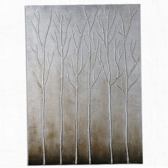 Utermost Sterling Trees Hhand Painted Frameless Canvas Art
